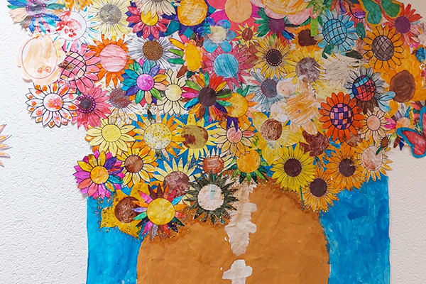 Art thérapie lumière et tournesol